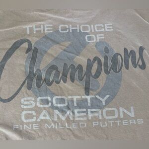 SCOTTY CAMERON GALLERY Circle T Choice of Champion Tee Shirt XXL Gray Golf